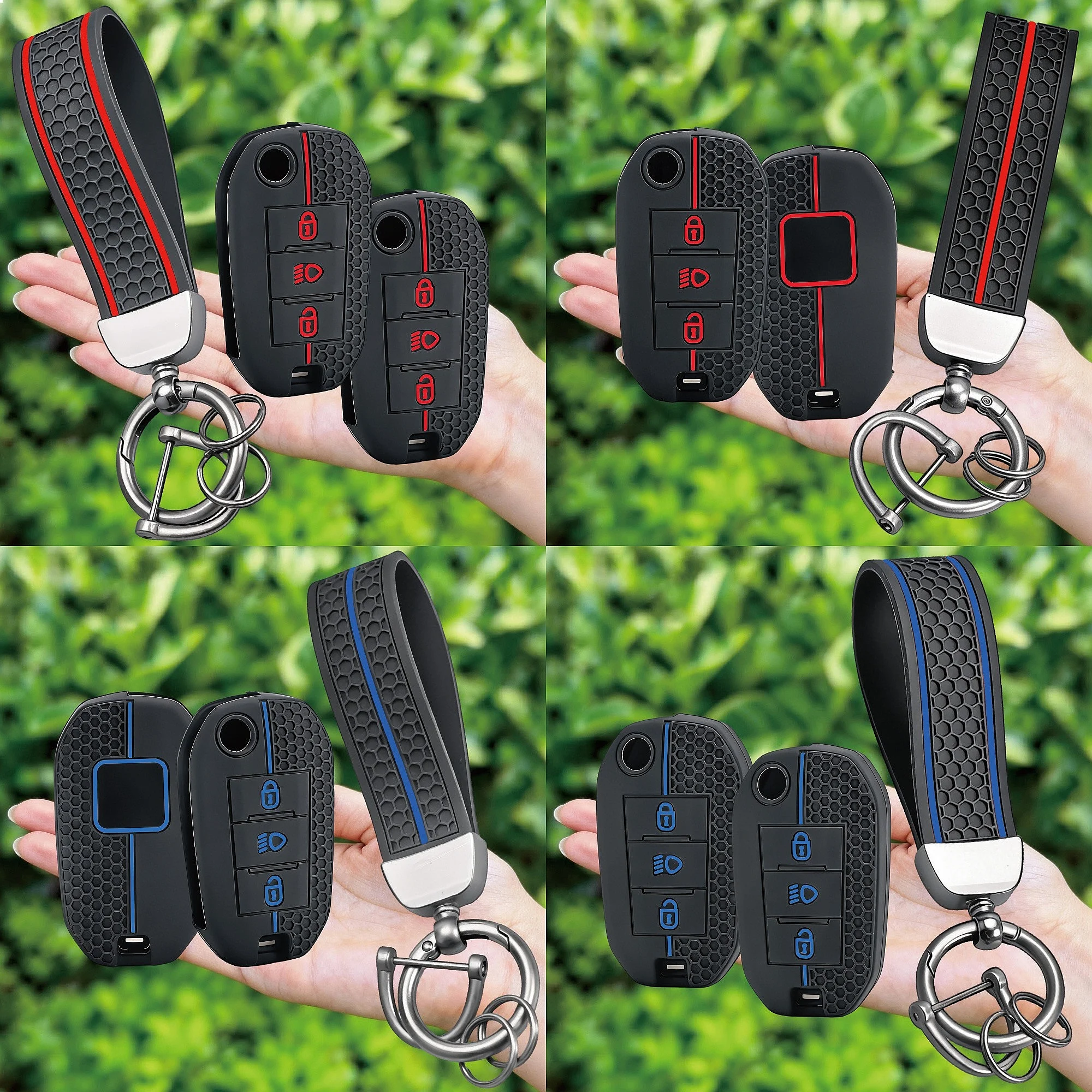 Silicone Car Key Case Cover For Citroen C5 C3 C4 C8 Berlingo Peugeot Partner Rifter 208 308 508 407 2008 3008 Expert