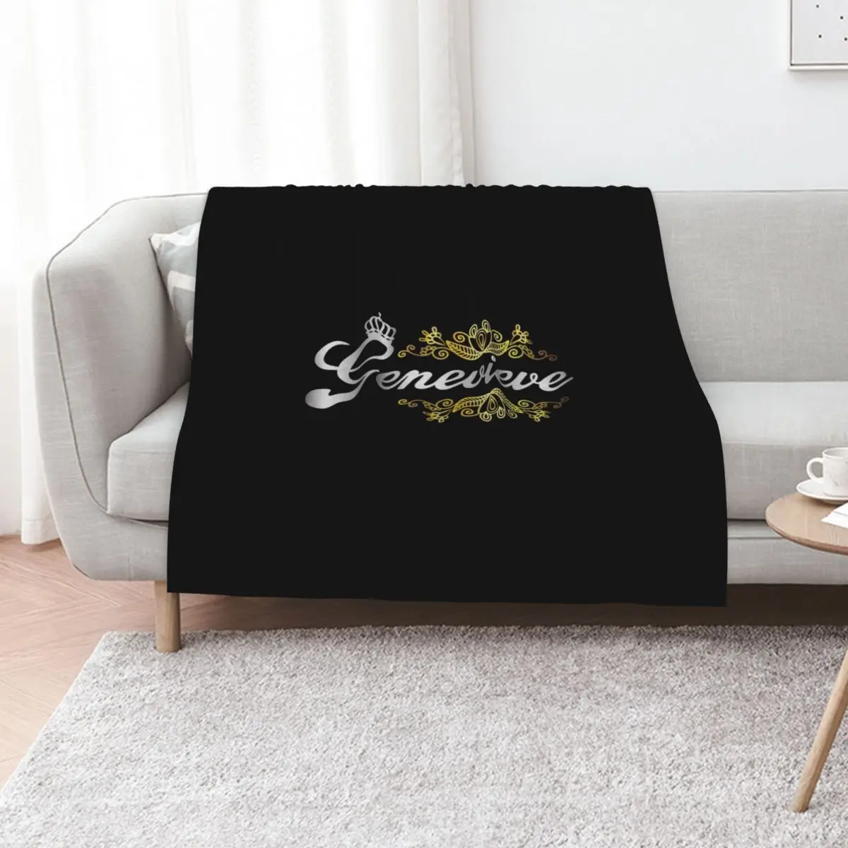 Genevieve name design - Genevieve- i'm Genevieve,gift for Genevieve- Happy birth day Genevieve, female name design Throw Blanket