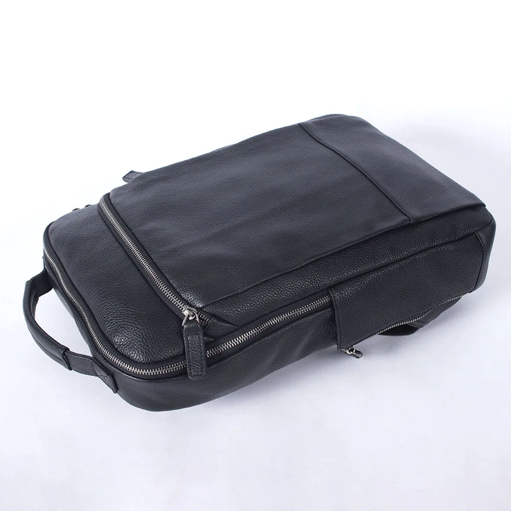 S.WORKER Herren-Rucksack aus echtem Leder, lässige Schultaschen, großer klassischer Reise-Tagesrucksack, Geschenk für Männer – Detail 10