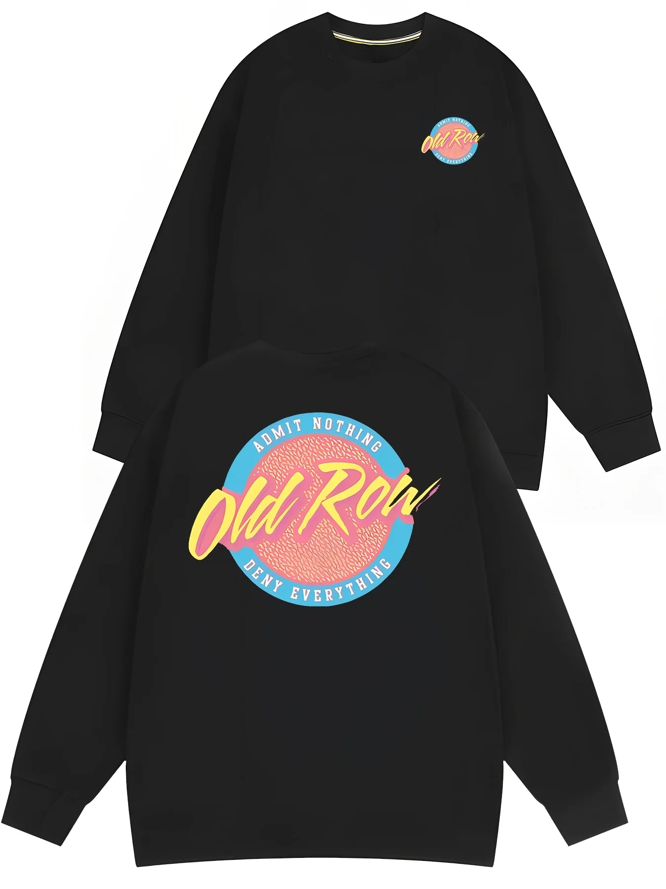 

Свитер с круглым вырезом, 250 г, освободите nic, старый ряд, плотное все, двусторонний принт, повседневная мода, универсальный пригородный спорт