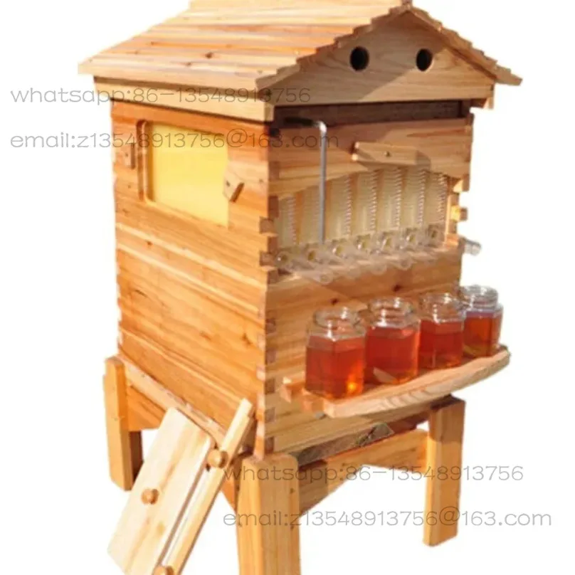 Self-flowing bee box, fir wax boiling automatic flow device, a full set of new beekeeping special tools