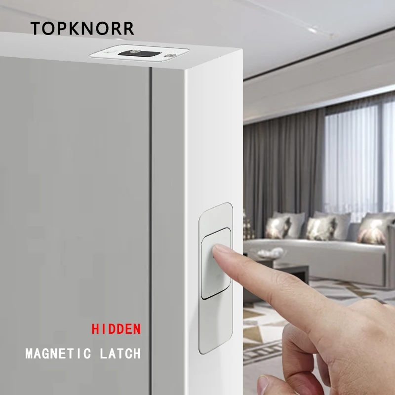 Invisible Magnetic Hidden Latch Wooden Door Anti-theft Door Concealed Hidden Latch Double Door Mother Door Silent Door Latch