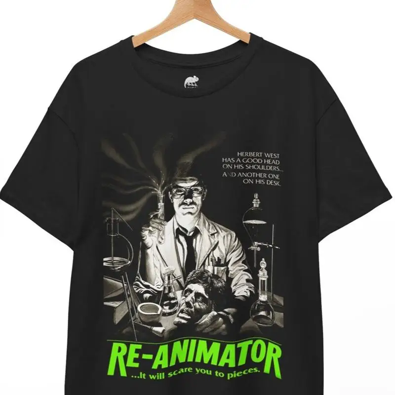 تي شيرت فيلم الرعب Re-Animator 1985، قميص الهالوين الرعب في الثمانينات، تي شيرت للجنسين