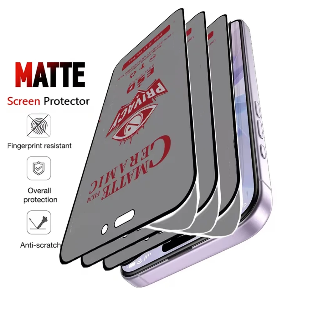 3 Stück Matte Keramik-Sichtschutzfolie für Samsung Galaxy S26 Ultra S24 FE S25 Ultra A56 A36 A37 A57 S26 Plus Anti-Spy-Film
