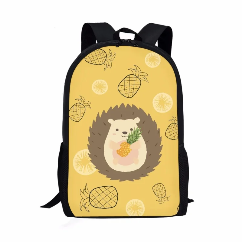 Cartoon Igel Muster Druck Studenten Schult asche Rucksack Kinder Schuljungen Mädchen Kinder Teenager Buch Tasche Reisetasche