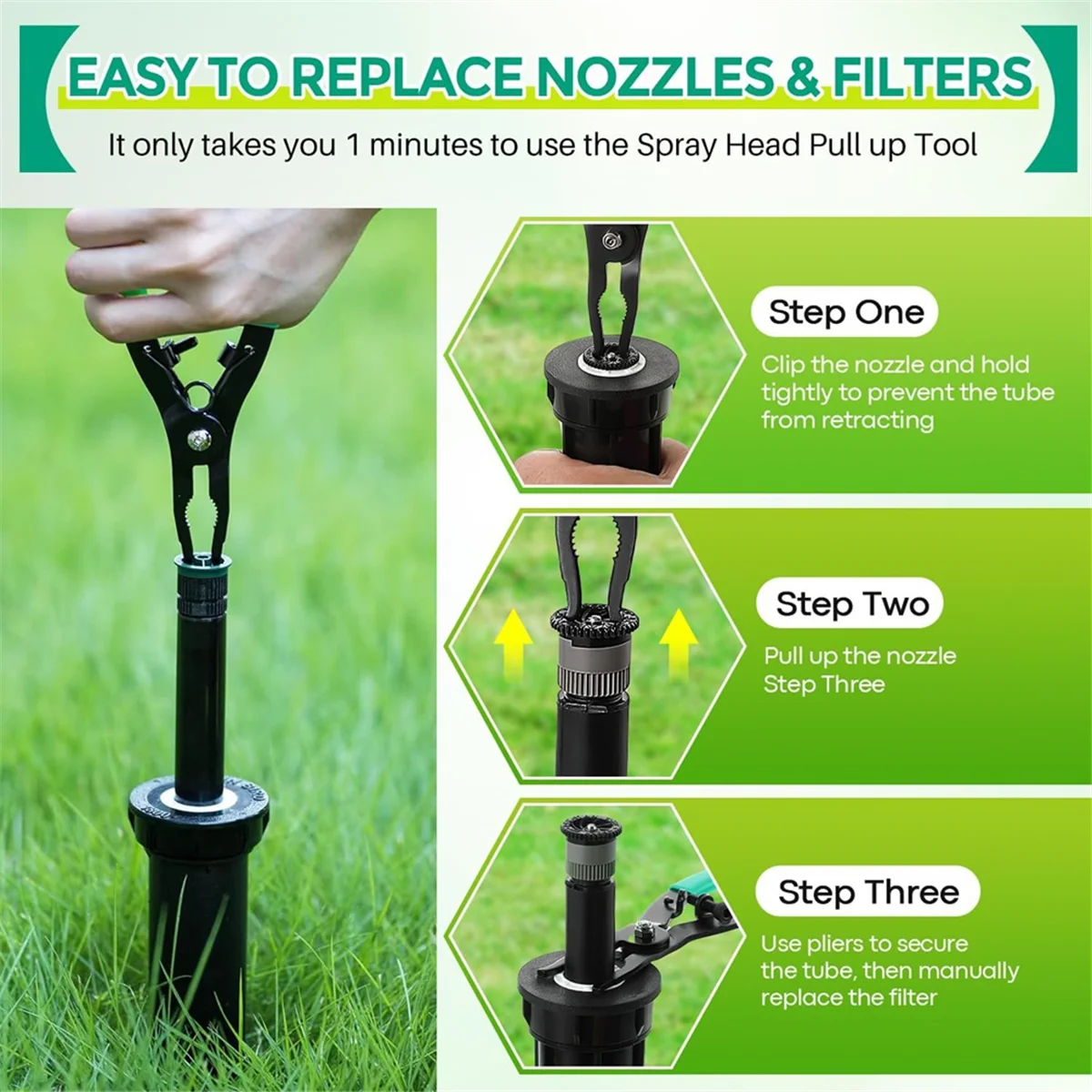 أداة سحب الرأس A83Z لـ PTC1-أداة سحب رأس الرش وأداة إصلاح لصيانة الري باللون الأخضر #5