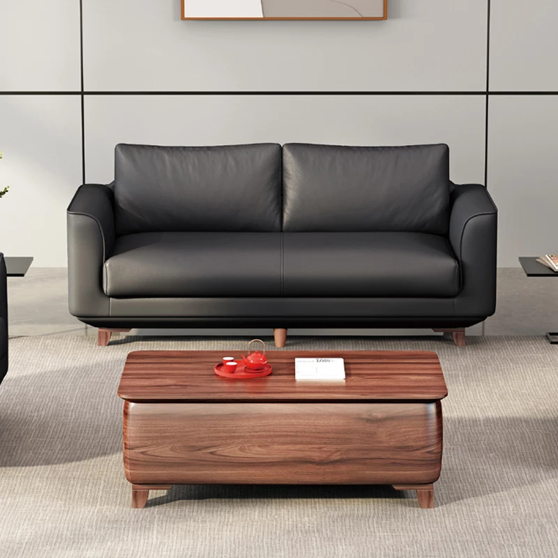 

Premium Black Modern Design Office Furniture Set Multifunctional with Segmented Sofa Comfortable Light Luxury for Home Hotel Use