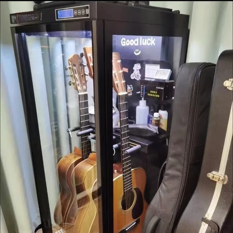 Moisture-proof cabinet, constant humidity cabinet, guitar bass multi-supported two-way display cabinet
