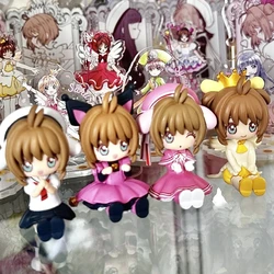 Bandai Cardcaptor Sakura Twisted Eggstoys Original 4pcs Gashapon Sitting Doll Series For Kids Gift Collectible Model Ornaments