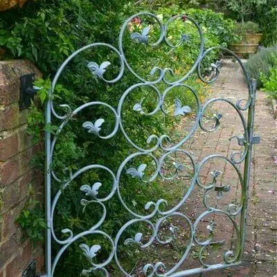 Luxury European Design Villa Garden Gate with Stone Pillar Integration Durable Construction and Easy Installation