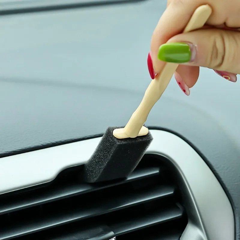 Car Air Outlet Sponge Cleaning Brush Interior Detailing Dust Removal Brushes Conditioner Grille Cleaner Brush Auto Accessories