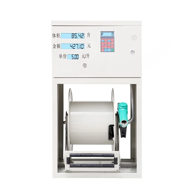 

Vertical large-flow reel integrated refueling machine 12V24V220V vehicle-mounted automatic refueling pump switch