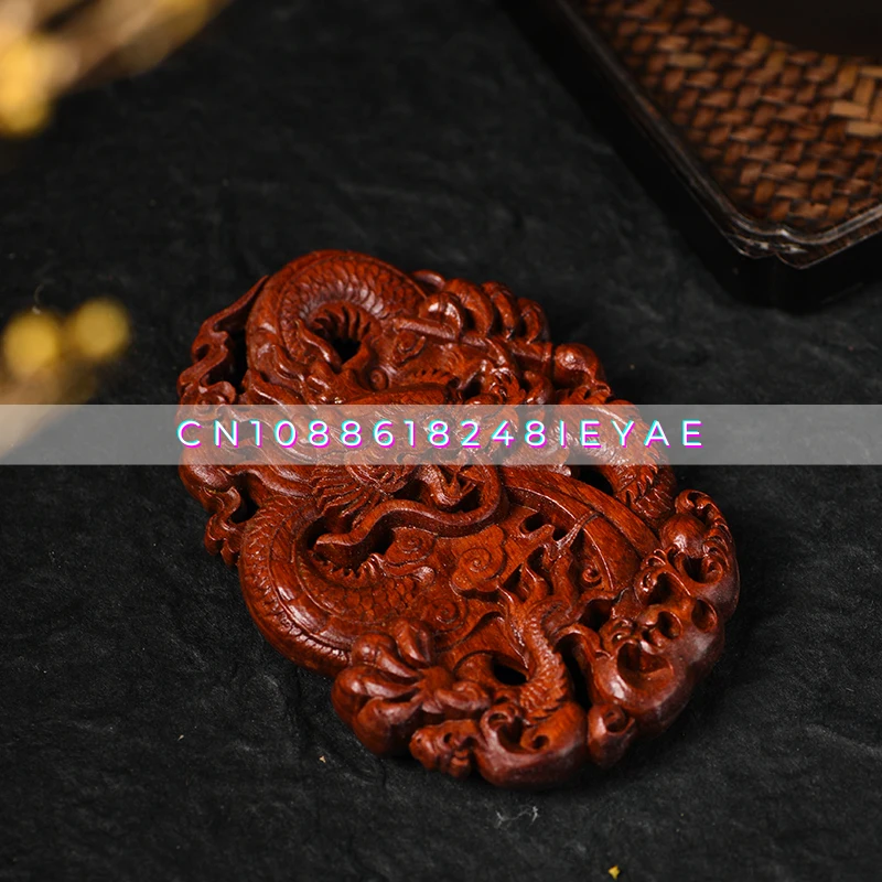 African Red Sandalwood Listing Pendant Car Pendant Engraving Jewelry Hand Handle Red Text Play Carry-on Gifts