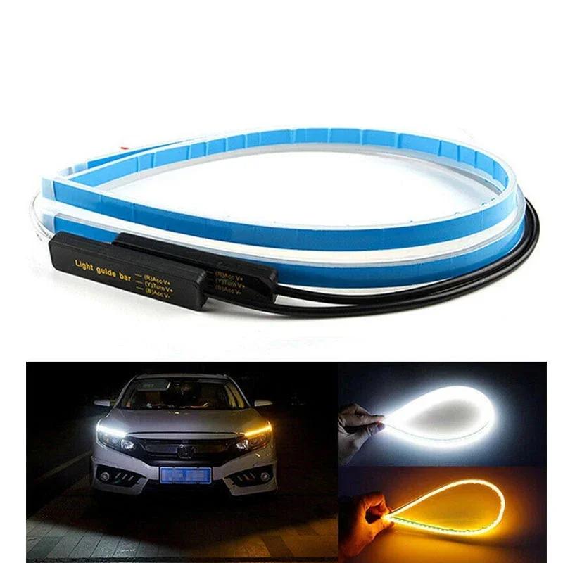 NEW LED DRL Car Daytime Running Light For Lighting Strip Flexible Turn Signal Lamp Car Accessories Auto Headlight 12V Tools New