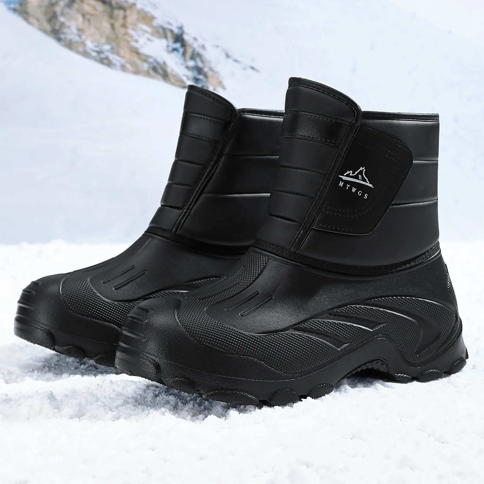 Winter Wasserdichte Schneestiefel 2026 Dicke Samt-Innenfutter Outdoor Casual Rutschfeste Baumwollstiefel – Detail 9