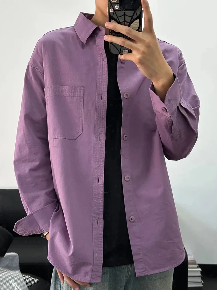 

Свободный крой из чистого хлопка, повседневная тонкая американская одежда в стиле ретро для мужчин, ранняя осень, модная верхняя одежда, молодежная подставка