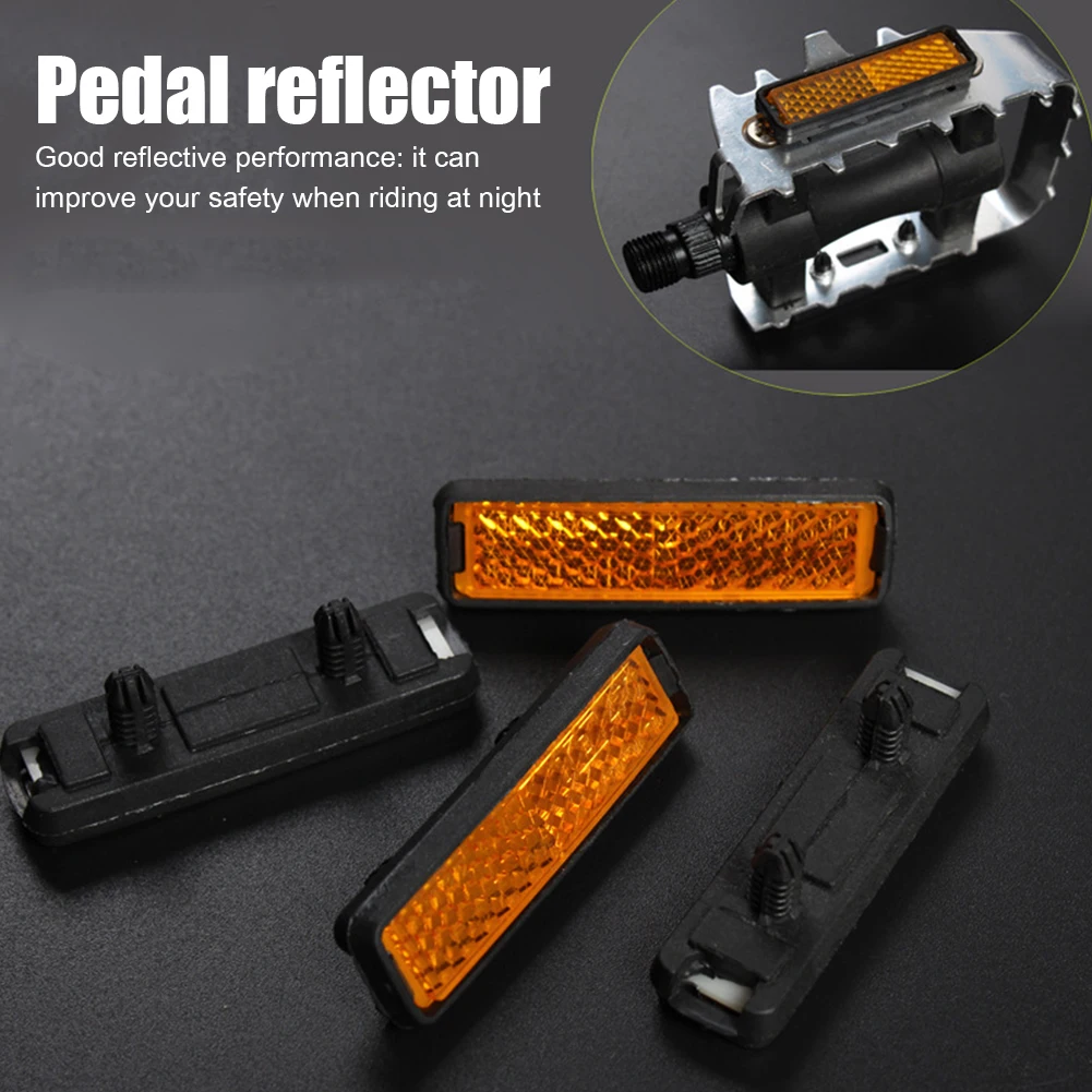 Plastic Mountain Bicycle Pedal Reflector Bike Safety Night Cycling Reflective Safety Night Cycling Reflective Bike Accessory