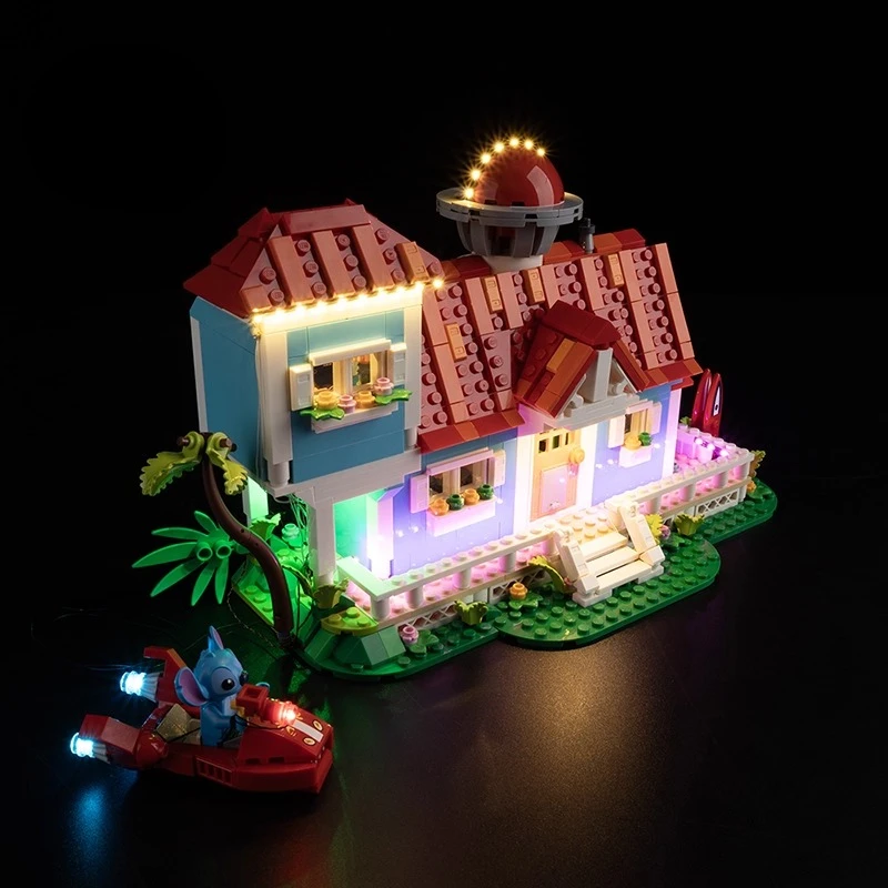 LED-verlichtingsset geschikt voor LEGO Lilo en Stitch Beach House 43268 bouwstenen (niet het stenenmodel)
