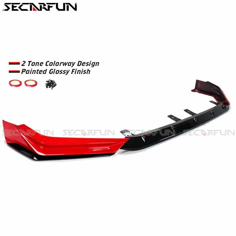 3Pcs Carbon Pattern Car Front Lip For Honda Civic 11th Gen Sedan Front Bumper Splitter Diffuser Body Kits 11th Civic Accessories