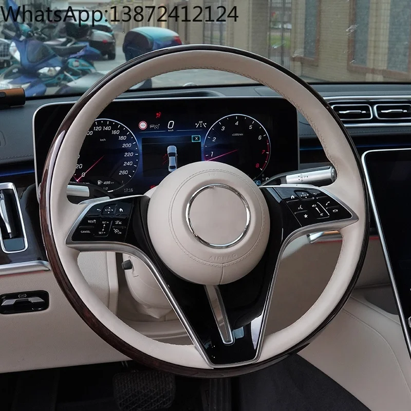 

C217 W212 W213 W223 W222 S63 C63 GLA45 C43 SLC Suitable for Mercedes Benz AMG W205 GLA Class Maybach Peach Wood Steering Wheel