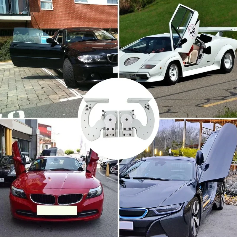 Stainless Steel Car Scissor Door Modification Accessories  Scissor Door Hinge Screw Fixed Without Welding Installation