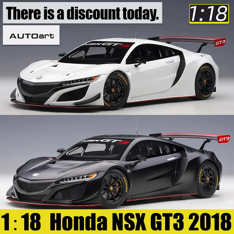 AUTOART  1/18 NSX HONDA NSX GT3 2018  Car model Sports car Send to a friend Holiday gift Spring Festival gifts