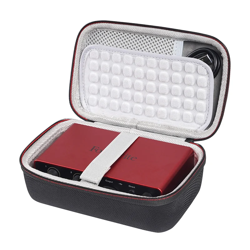 New Hard EVA Case for Focusrite Scarlett Solo 4th/ 3rd Gen USB Audio Interface Travel Protective Carrying Storage Bag(Only Bag)