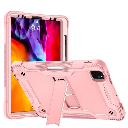 Imagen 2 del producto Funda a prueba de golpes para IPad Air 4 5 10th Pro 11 12,9 2018 2022 10,2 7th 8th 9th 2021 9,7 2018 Mini 4 5 6 Funda para niños con soporte