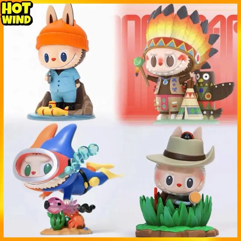 

Labubu Indian Hunter Lollipop Card Collectible Figure Large Size Trendy Toy Display Piece Bank Theme Anime Cosplay Accessories