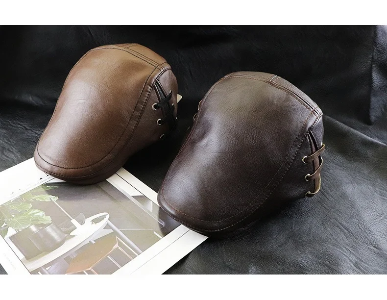 Fashionable Forward Cap Men's Cap Personalized Perforated Strap Design Autumn and Winter Go Out All-match Cap