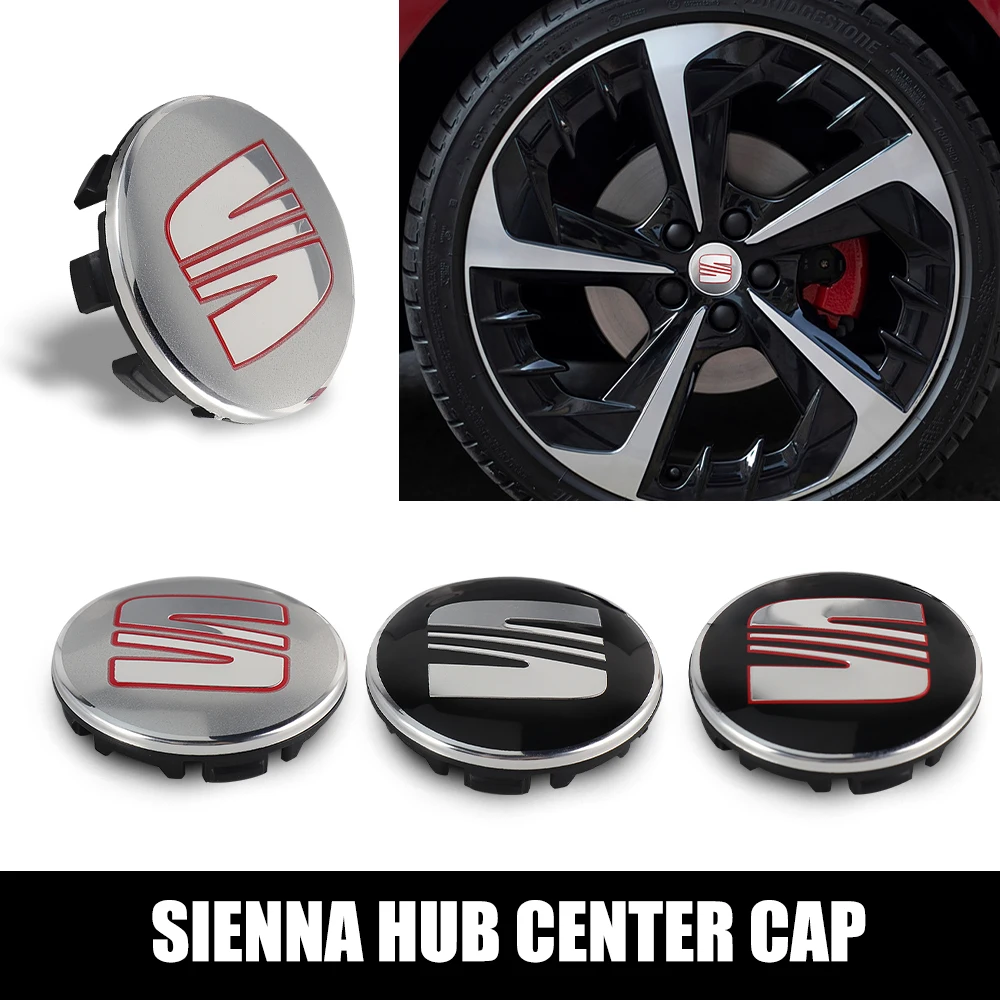 4 SZTUK 55/63MM Nakładki na kołpaki kół samochodowych Akcesoria dekoracyjne do Seat Cupra FR Racing Ibiza Leon Ateca Exeo Sportcoupe