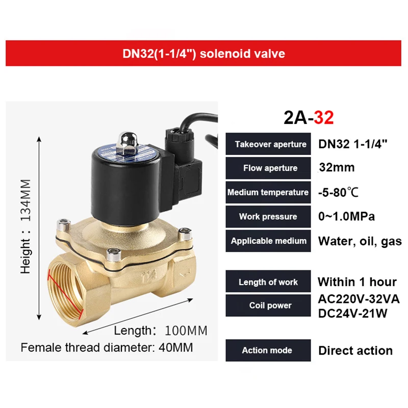 2" Messing Unterwasser Magnetventil Brunnen Magnetventil Wasserventil 220V 12V 24V – Detail 12