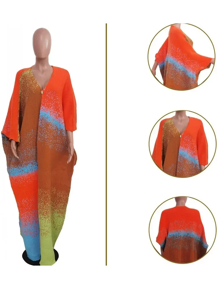 Winter Fashion Camouflage Printed Open Front Long Cardigan African Female Holiday Party Fall Full Length Kimonos Outlet Clothes