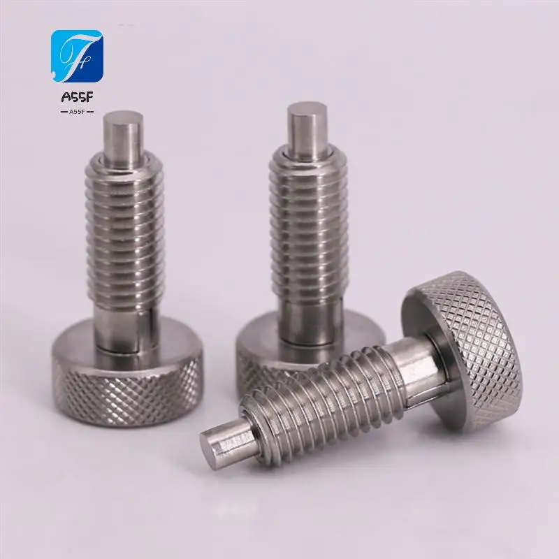 

A55F-2 шт. ручной выдвижной пружинный плунжер, быстроразъемный штифт из нержавеющей стали M16, стопорный штифт с гайкой и накаткой