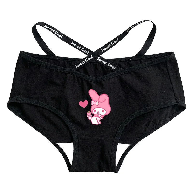 MINISO Kawaii My Melody Hello Kitty Kuromi Cartoon Animation Sanrio Cinnamoroll Cotton Underwear Sexy Butt Lifting Briefs