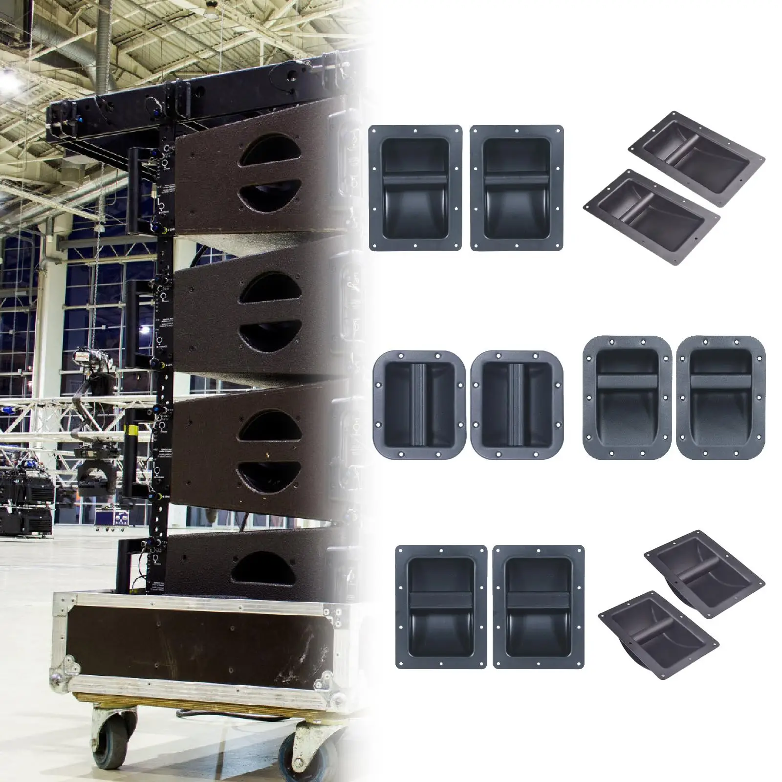 2Pcs Speaker Cabinet Handles Heavy Duty Portable Cabinet Grasp Replacement