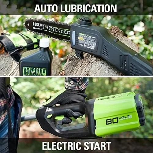 Greenworks 80V 10\" Sega a batteria 24V Batteria nominale Strumento per potatura Rifilatura Rami di legno 75+ Strumenti compatibili Solo strumento