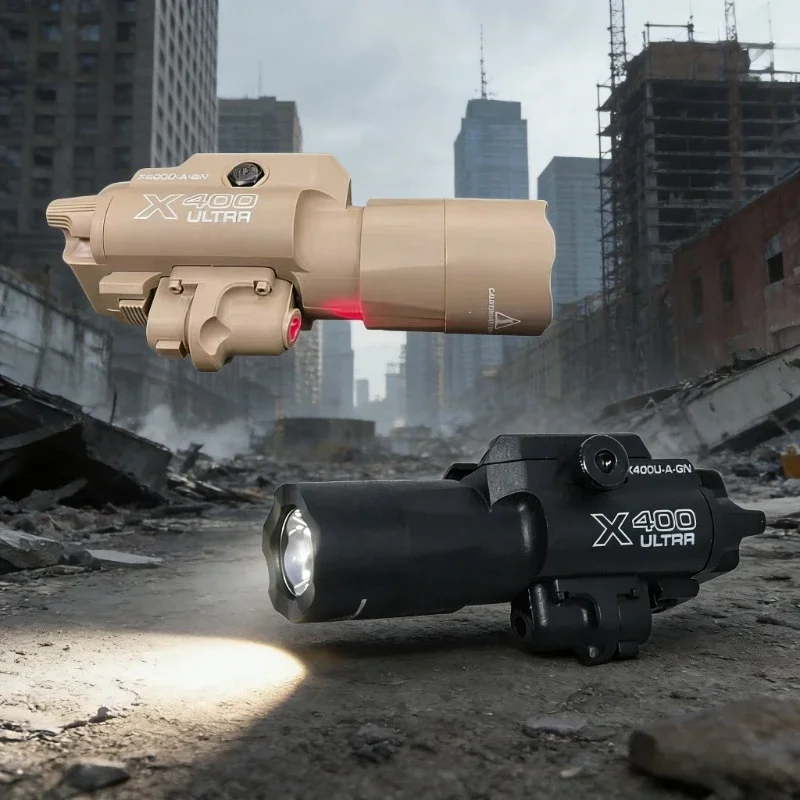 

Многофункциональный фонарь-лазер 2-в-1 X400U с высокой интенсивностью светодиодов, крепление на планку 20 мм для игрушечных страйкбольных пистолетов, охоты и игр в CS