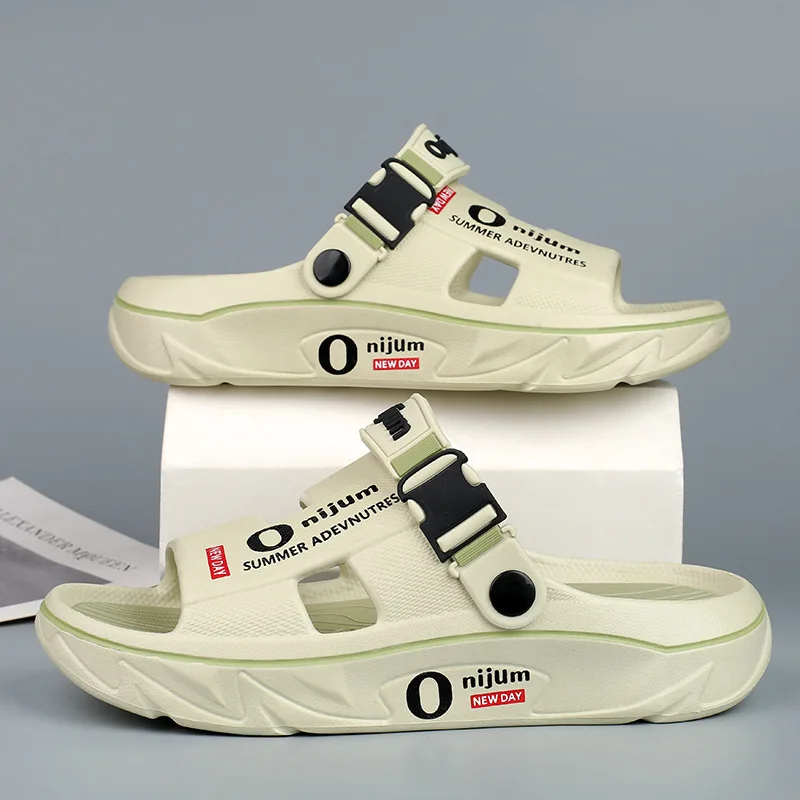 

2025 Summer Men Slippers EVA Soft-soled Platform Slides Unisex Men Sandals Casual Beach Shoes Women Indoor Outdoor Slip-On Water