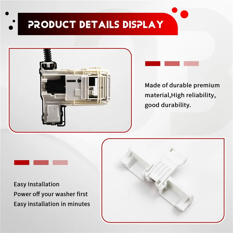 BAAJ-W11307244 W10682535 غطاء الغسالة قفل التبديل ث/ملحقات لدوامة ، غسالة غطاء مزلاج الباب الجمعية