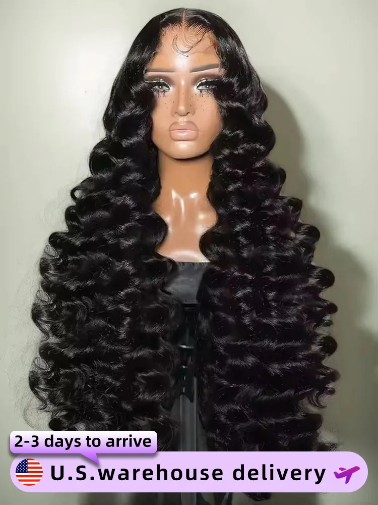 

300% Density 30 40Inch Curly Lace Front Human Hair Wig 13x6 HD Deep Wave Lace Frontal Wigs Brazilian Loose Waves Wig Human Hair