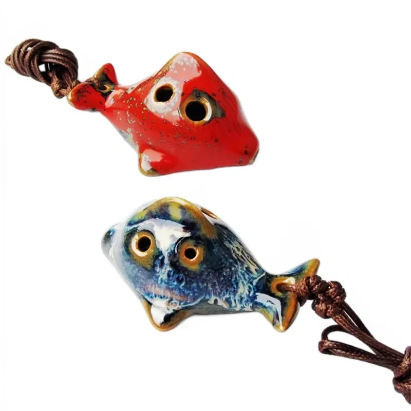 Ocarina Creative Beginner 6-Hole Instrument Musical Instruments Wind Children Practice Beginners Cute Fish Little Turtle Style