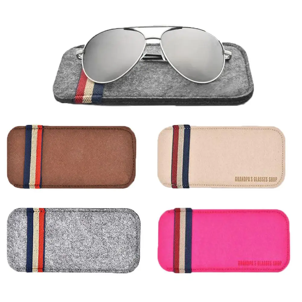 

6 Colors Fashion Sunglasses Container Felt Cloth Eyewear Glasses Bags Glasses Box Sunglasses Bag Glasses Storage