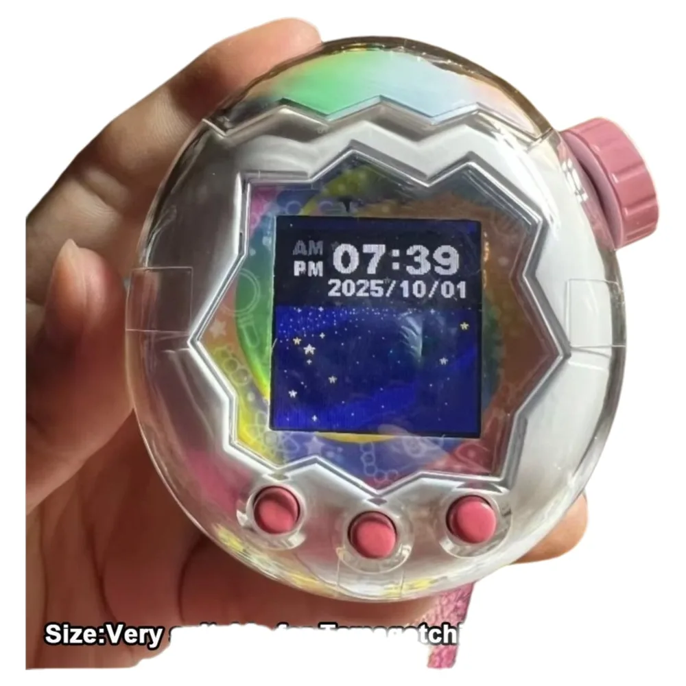 Housse de protection en acrylique dur transparent avec un capuchon rotatif aléatoire, coque de protection décorative pour Tamagotchi Paradise