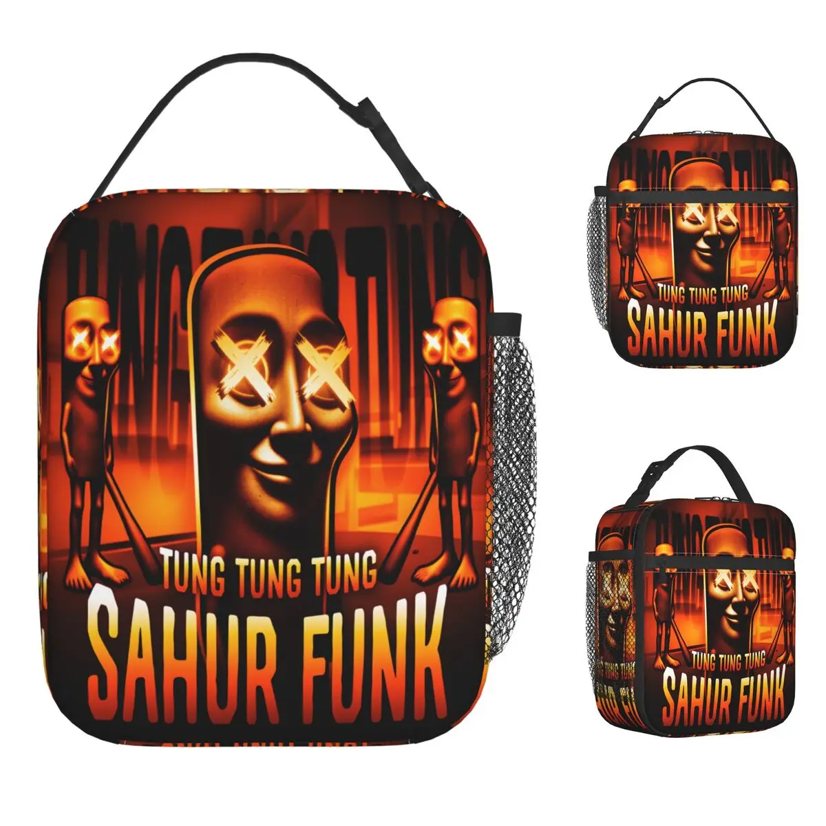 Itallan Brainrot Creative Animal Lunch Bag Lunch Box For Child Travel Portable Cooler Bag Waterproof Print Thermal Tote Handbags