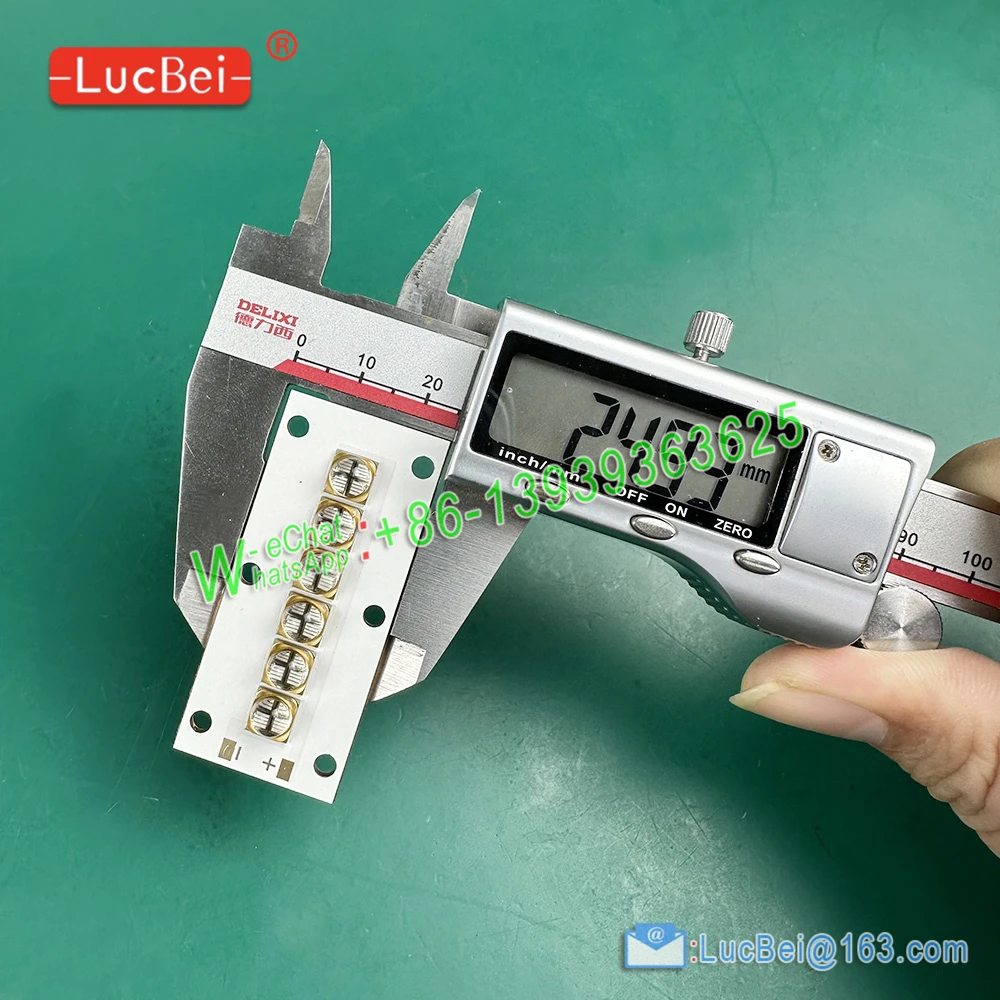 Imagem -03 - Conduziu os Módulos para a Tinta Ultravioleta da Colagem do Gel Que Cura a Luz uv da Impressora do Leito Smd Quartzo 3955 Nanômetro 365 Nanômetro 6565 Microplaqueta uv Conduziu o Grânulo 100w uv