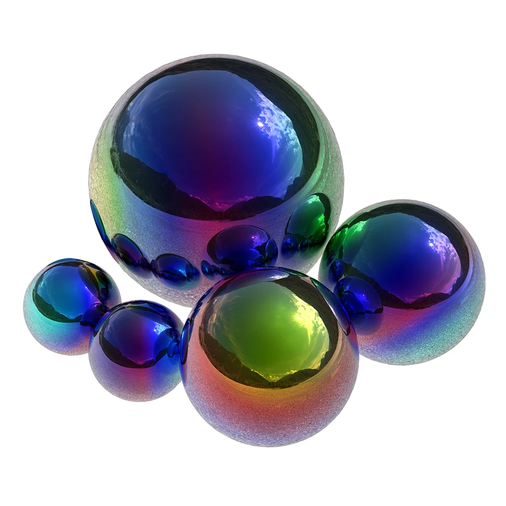 

5 Pcs Earth Gazing Ball Decorations Garden Stainless Steel Globe Hollow Reflection for