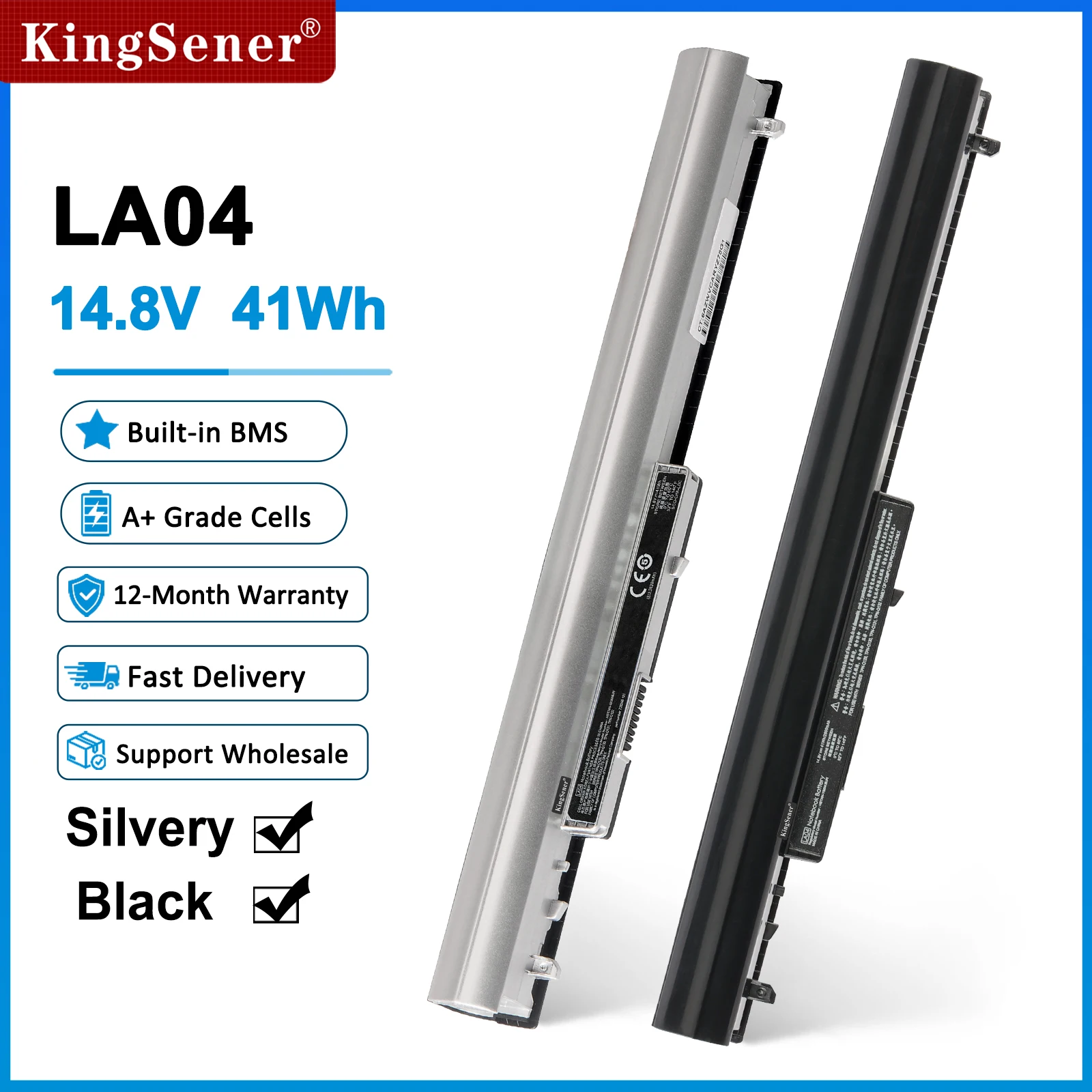 Kingsener LA04 Laptop Battery For HP Pavilion TouchSmart 14 15 Notebook PC Series HSTNN-YB5M HSTNN-UB5N HSTNN-DB5M 728460-001