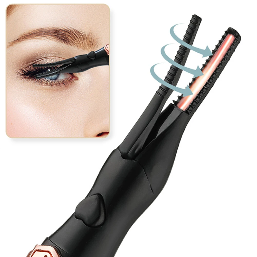 USB Rechargeable Electric Heated Eyelash Curler Women Makeup Beauty Eye Lash Tools Portable Electric Eyelash Curler Long Lasting