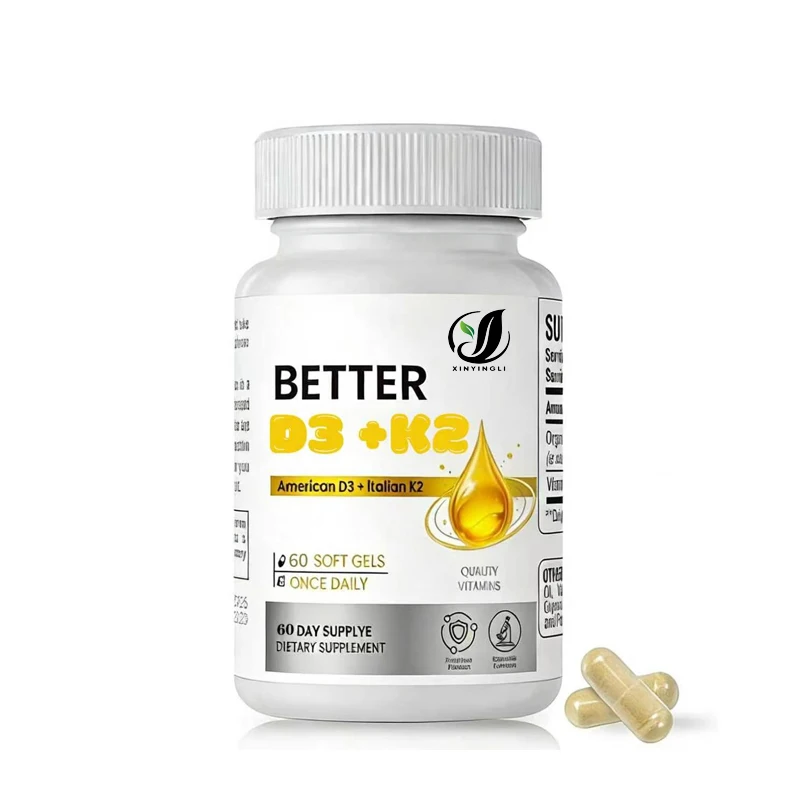 

Vitamin D3 and K2 MK7 Supplements: D3 and K2 Bone Health Vitamins, Calcium Absorption, Immune Support